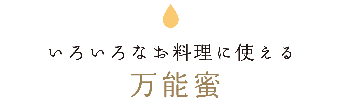 いろいろなお料理に使える　万能蜜