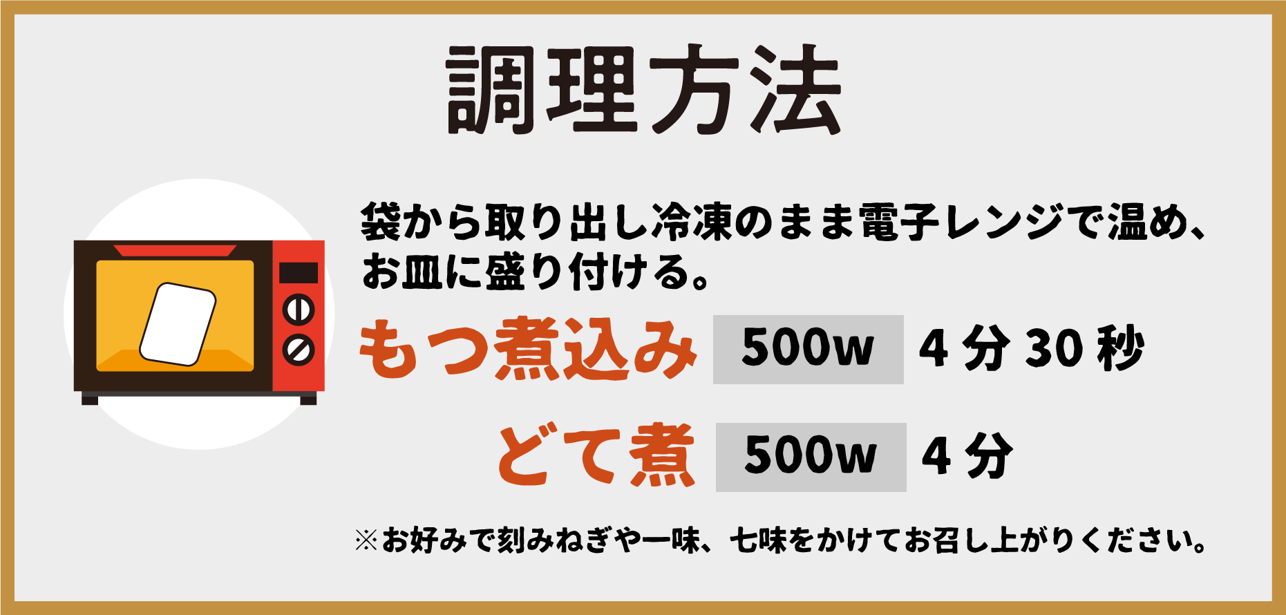 K庵s レシピ　調理方法