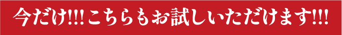 今だけ!!!こちらもお試しいただけます!!!